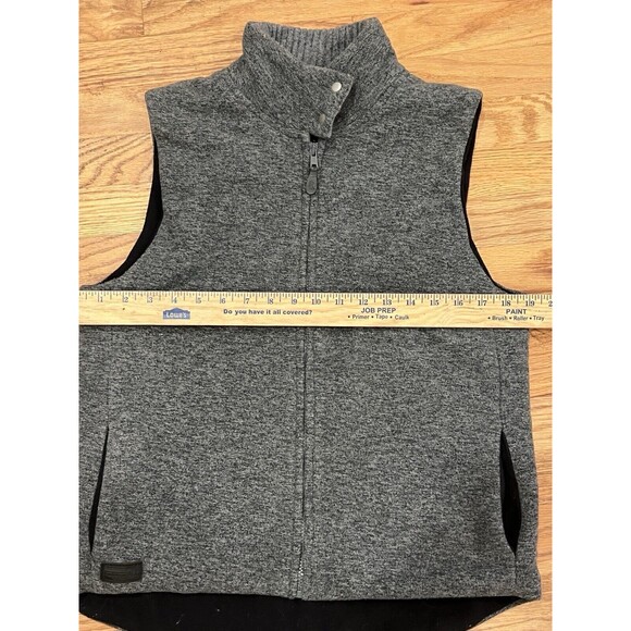 Lauren Ralph Lauren Women Vest Size Medium Patch Gray Grey Zip Front Collar - Picture 5 of 10
